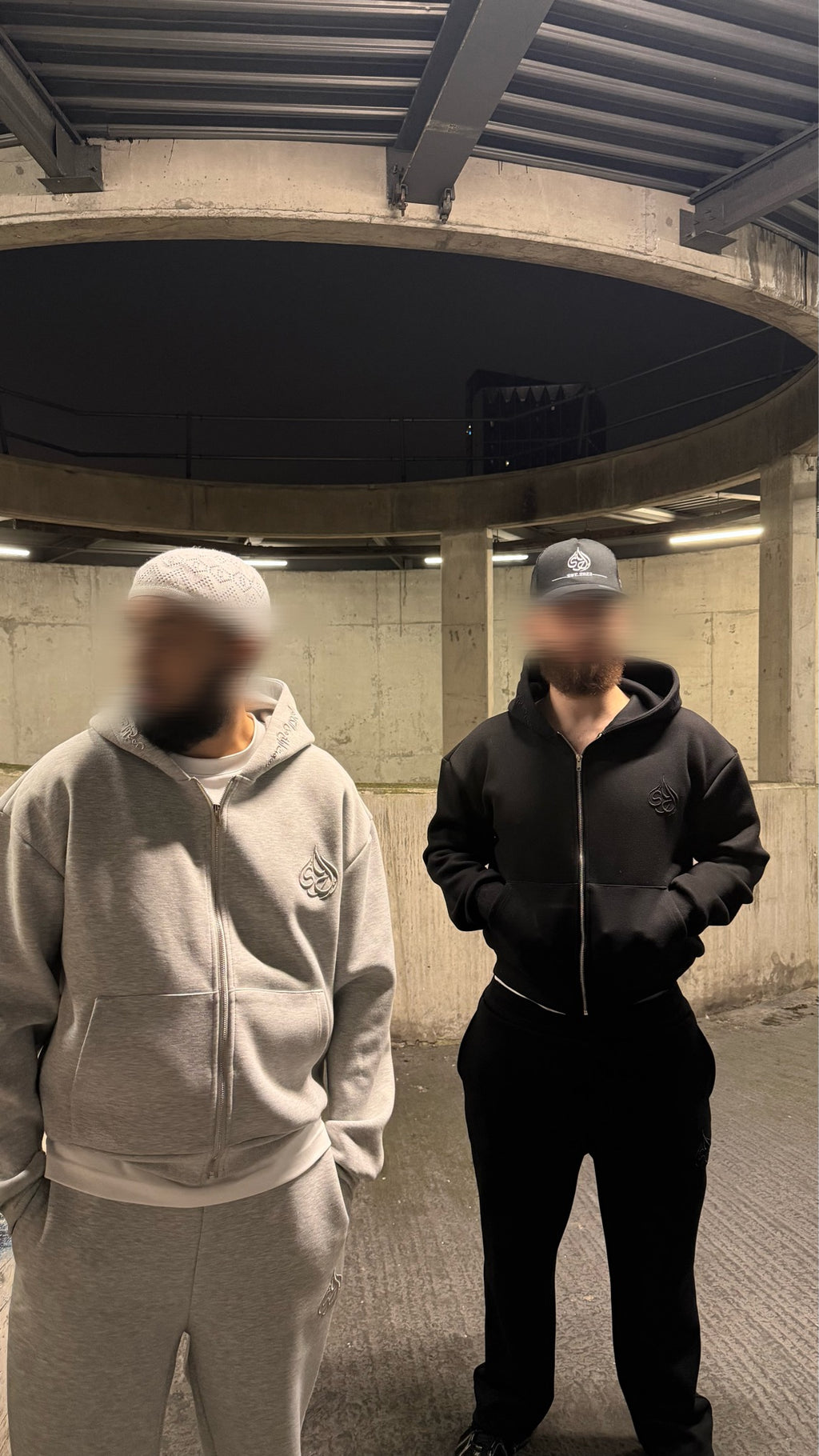 Black Signature Zip-Up Hoodie