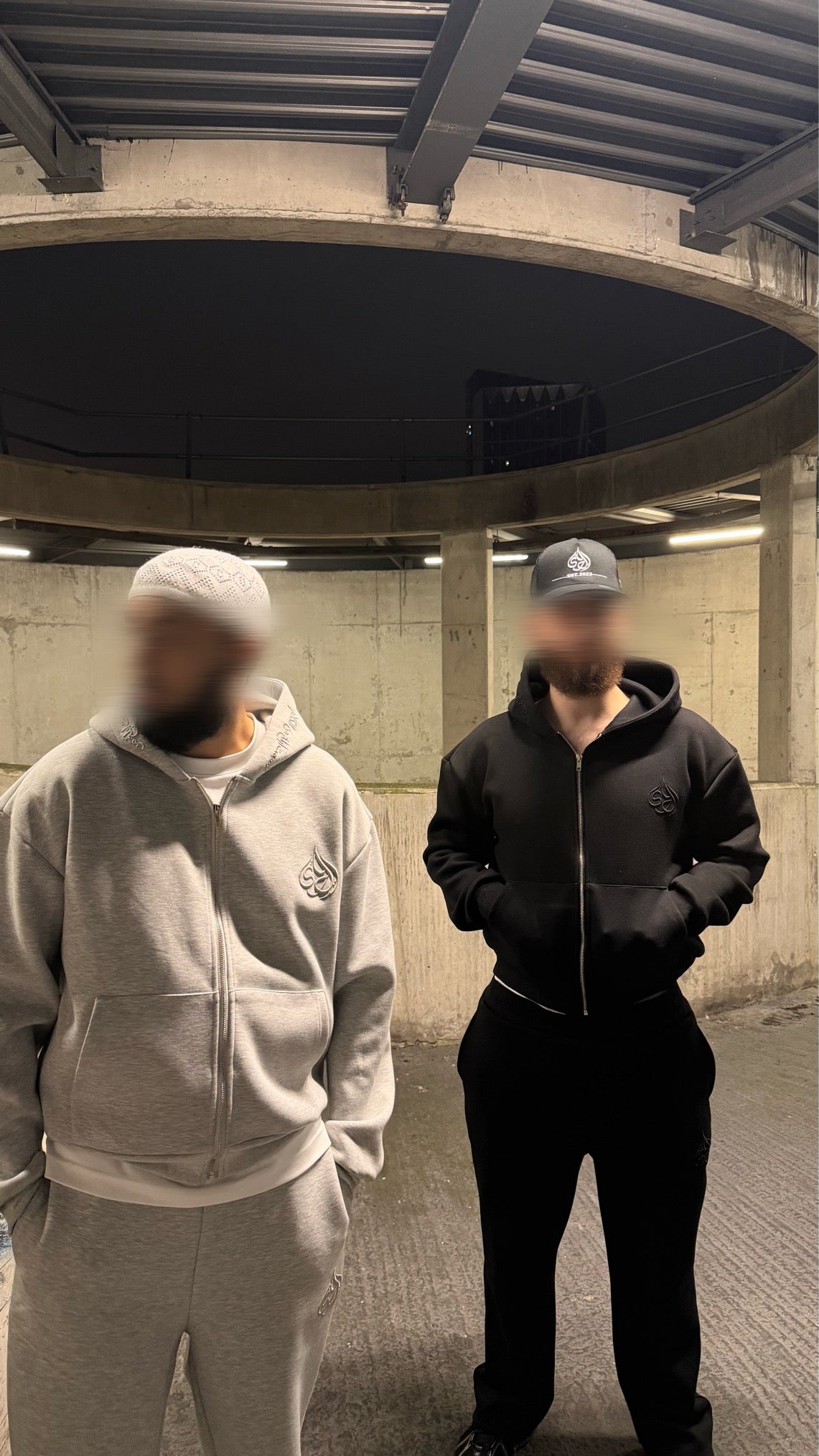 Black Signature Zip-Up Hoodie