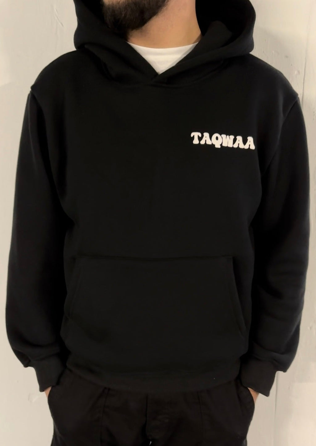 Patience Trust Faith Peace - Oversized Black Hoodie